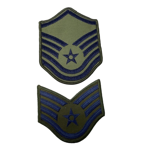 Other - US Air Force Rank Insignia Patch Staff Sergeant SSgt Military Lot of 2 BN